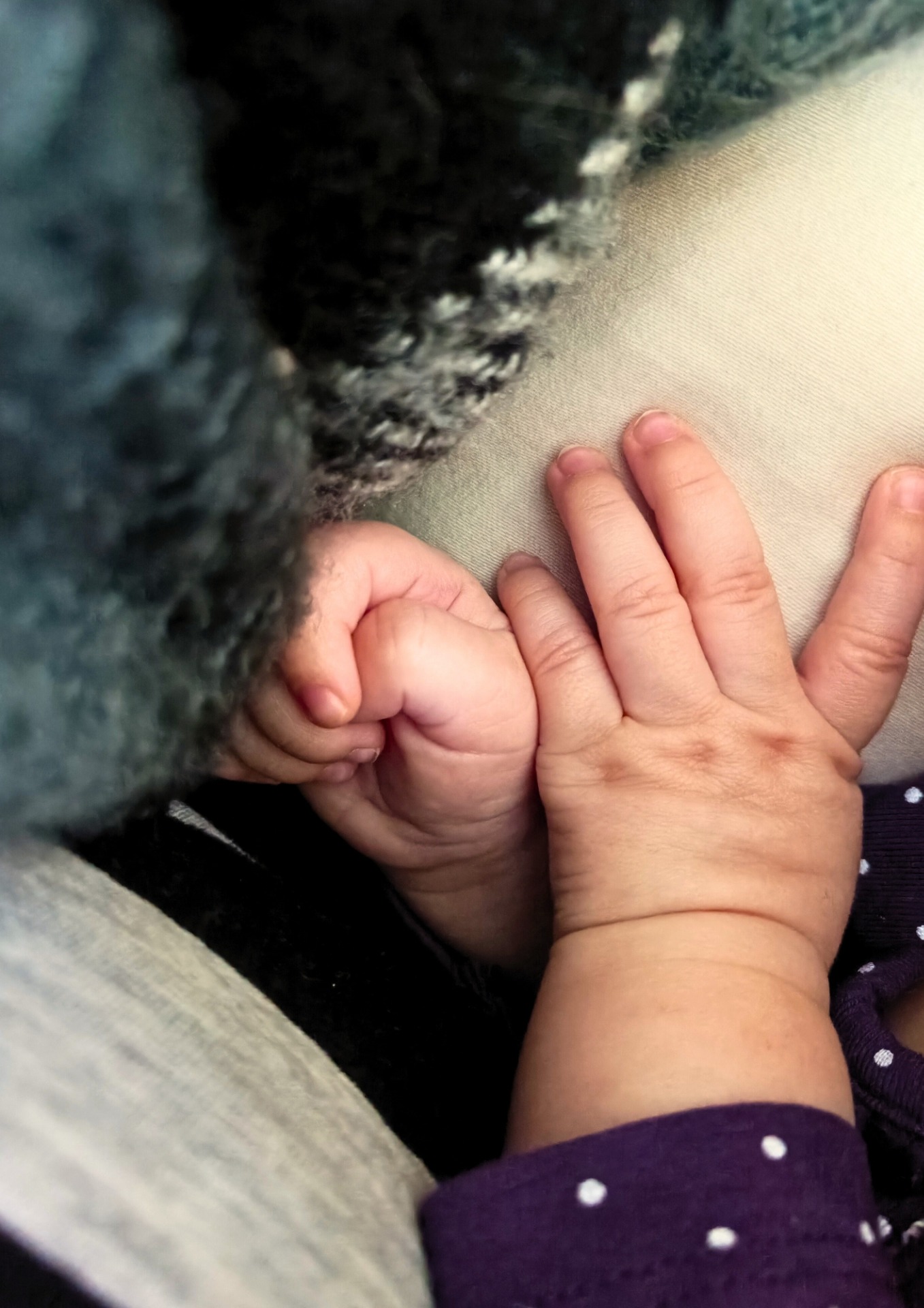 Tässä juuri sellainen hetki, kun tahtoo vaan olla hiljaa ja pysähtyä. Meidän pieni nukahti syliini ja sai siinä sitten nukkua.